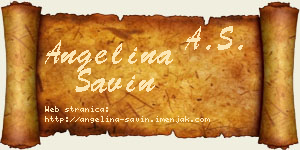 Angelina Savin vizit kartica
